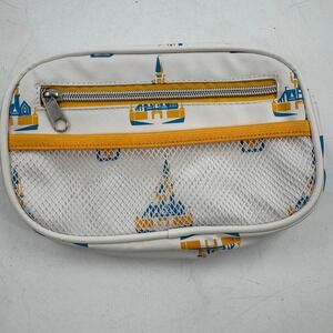 Walt Disney World Crossbody Belt Bag Adjustable Strap Castle White Yellow‎ Blue